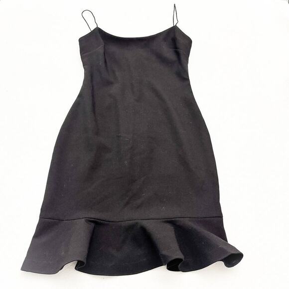 LIkely Black Spaghetti Strap Flutter Hem Casual Dress Size Small - Picture 1 of 4
